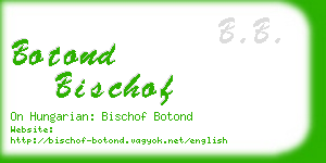 botond bischof business card